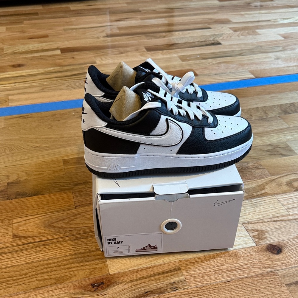NWT Custom Nike x BODYARMOR Black and White Air Force 1 Sneakers